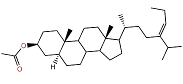 (24E)-24-Propyl-5a-cholest-24(28)-en-3b-yl acetate